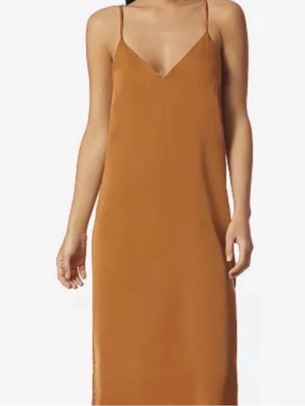 Anthro See You Monday Coffee Brown Slipdress Size Large